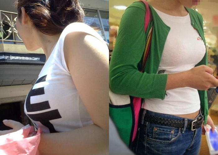日本女性の確実におおっくなっている着胸エロ画像