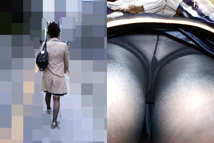 【パンチラ逆さ撮りエロ画像】大迫力！女の子のスカートの中を直下から盗撮！ 09